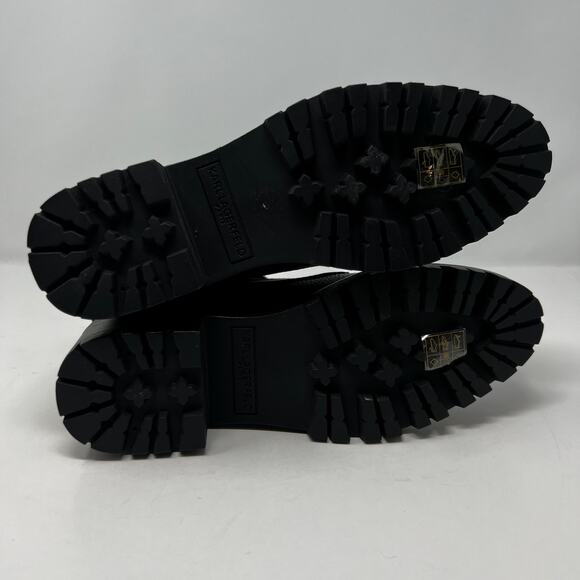 Karl Lagerfeld Boots Woman's 7.5M Black Payson Side Zip Jeweled Ankle Belt  NWOT - Picture 11 of 13